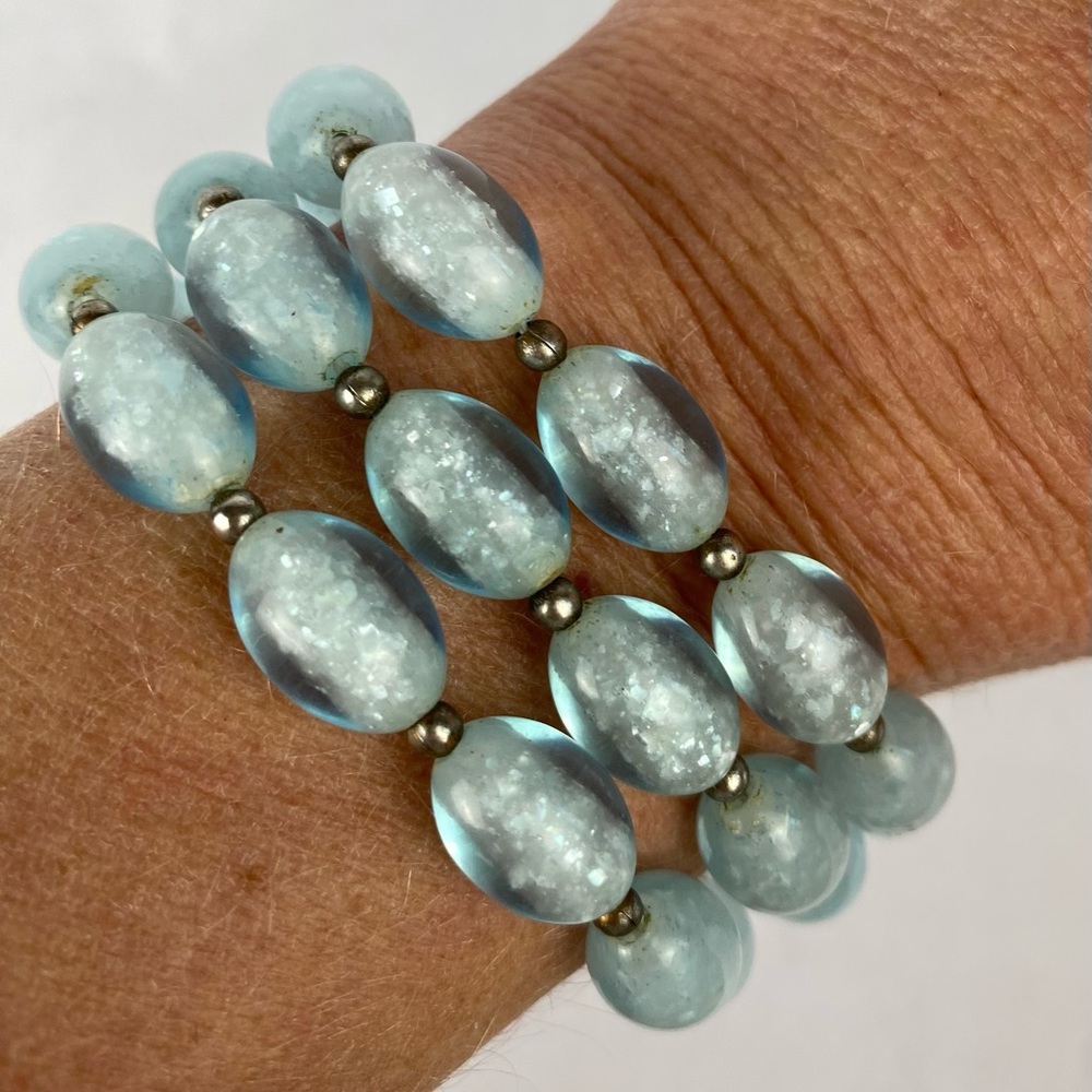 Crown Trifari Vintage Ice Blue Bracelet